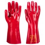 PVC Single Red Gloves