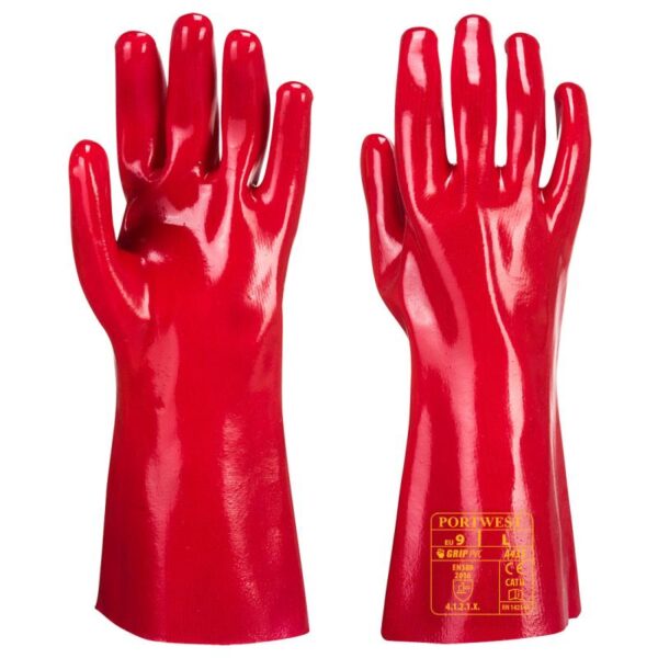 PVC Single Red Gloves