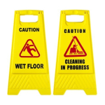 Caution Sign Cleaning in Progress
