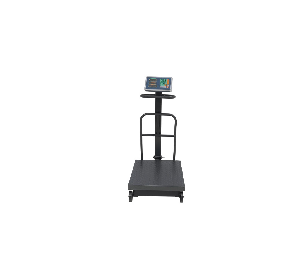600Kg Digital Platform Scale with Guardrail (Three-Pin, With Wheels) 600Kg Digital Platform Scale with Guardrail (Three-Pin, With Wheels) - Image 1